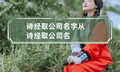 诗经取公司名字 从诗经取公司名