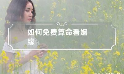 如何免费算命看姻缘