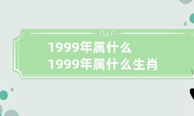 1999年属什么 1999年属什么生肖几岁2023