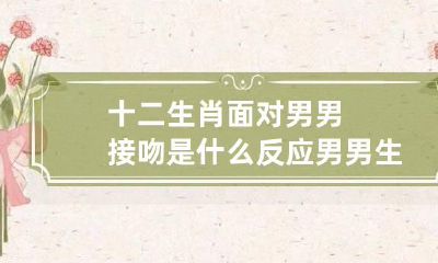 十二生肖面对男男接吻是什么反应 男男生肖配对