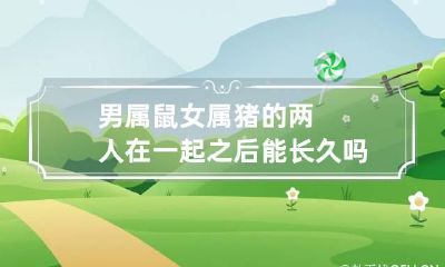 男属鼠女属猪的两人在一起之后能长久吗