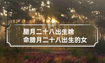 腊月二十八出生啥命 腊月二十八出生的女孩命毒