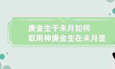庚金生于未月如何取用神 庚金生在未月是否得令?