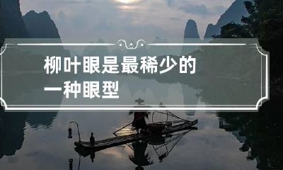 柳叶眼是最稀少的一种眼型
