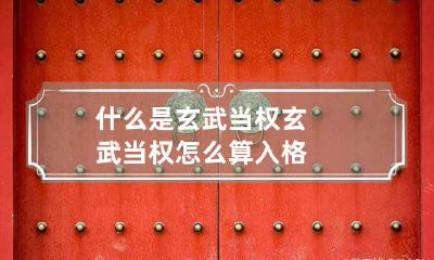 什么是玄武当权 玄武当权怎么算入格