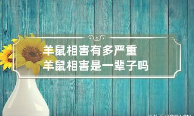 羊鼠相害有多严重 羊鼠相害是一辈子吗