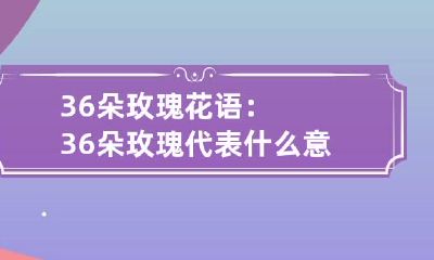 36朵玫瑰花语：36朵玫瑰代表什么意思？