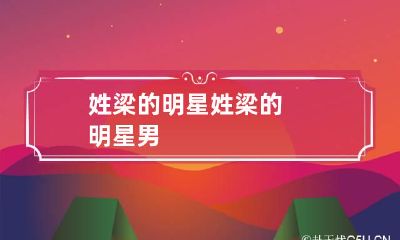 姓梁的明星 姓梁的明星男