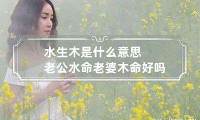 水生木是什么意思 老公水命老婆木命好吗