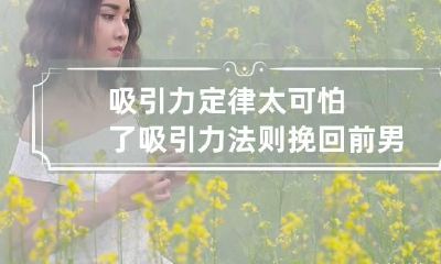 吸引力定律太可怕了 吸引力法则挽回前男友