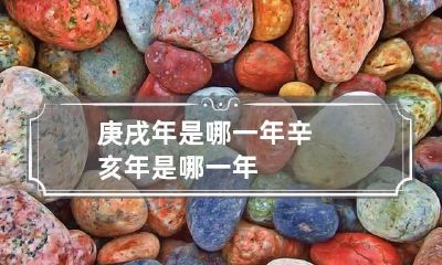 庚戌年是哪一年 辛亥年是哪一年