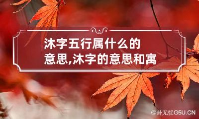 沐字五行属什么的意思,沐字的意思和寓意是什么?