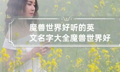 魔兽世界好听的英文名字大全 魔兽世界好听的英文名字大全女生