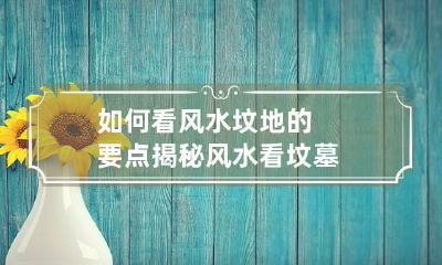 如何看风水坟地的要点揭秘 风水看坟墓