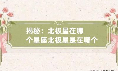 揭秘：北极星在哪个星座 北极星是在哪个星座中?