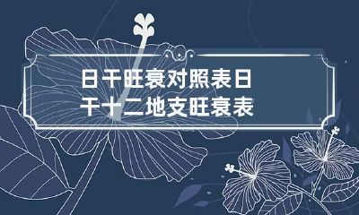 日干旺衰对照表 日干十二地支旺衰表