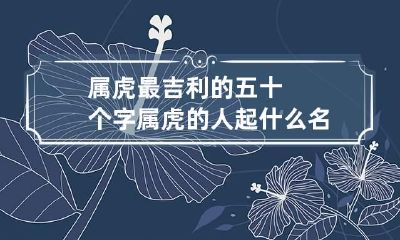 属虎最吉利的五十个字 属虎的人起什么名字最好