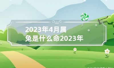 2023年4月属兔是什么命 2023年属兔是什么命几月出生好