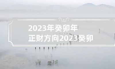 2023年癸卯年正财方向 2023癸卯年好运八字