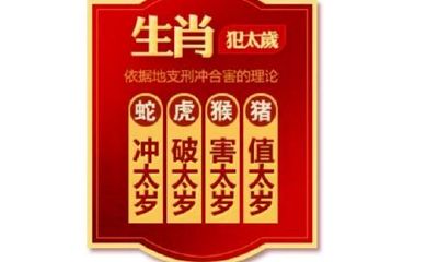 2019年犯太岁的四大生肖