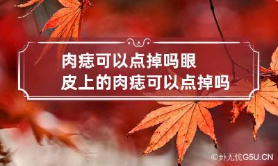 肉痣可以点掉吗 眼皮上的肉痣可以点掉吗