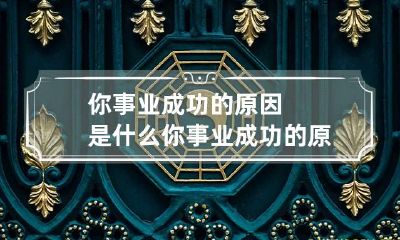 你事业成功的原因是什么 你事业成功的原因是什么呢