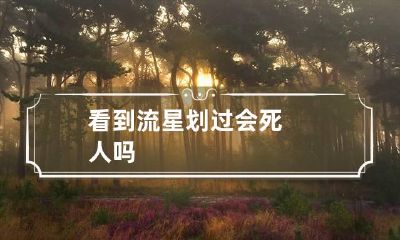 看到流星划过会死人吗