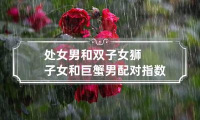 处女男和双子女 狮子女和巨蟹男配对指数