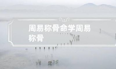 周易称骨命学 周易 称骨