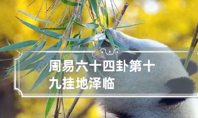 周易六十四卦第十九挂 地泽临