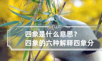 四象是什么意思？四象的六种解释 四象分别指什么