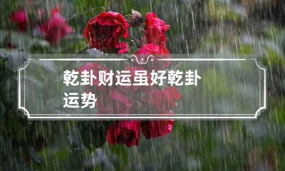乾卦财运虽好 乾卦 运势