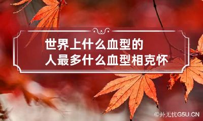 世界上什么血型的人最多 什么血型相克怀不了孕