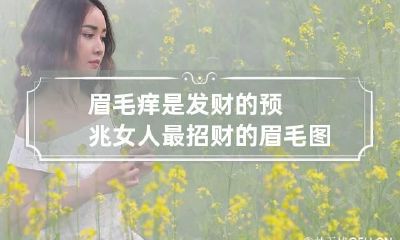 眉毛痒是发财的预兆 女人最招财的眉毛图片