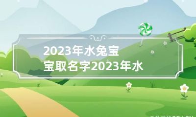 2023年水兔宝宝取名字 2023年水兔宝宝取名字五行属什么