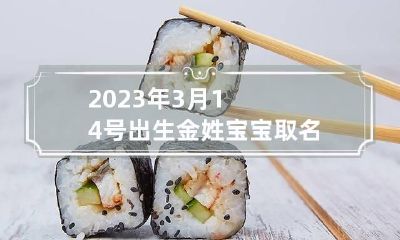 2023年3月14号出生金姓宝宝取名叫什么 2023年3月14日宝宝起什么名字