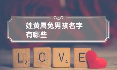 姓黄属兔男孩名字有哪些