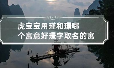 虎宝宝用瑾和璟哪个寓意好 璟字取名的寓意