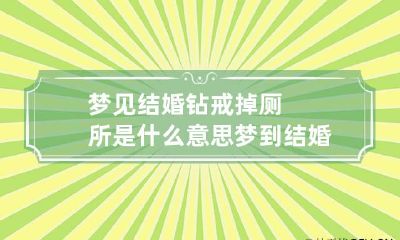 梦见结婚钻戒掉厕所是什么意思 梦到结婚戒指钻石掉下来了