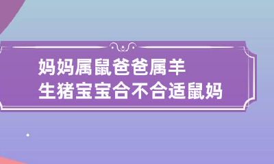 妈妈属鼠爸爸属羊生猪宝宝合不合适 鼠妈妈和羊爸爸生什么宝宝