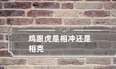 鸡跟虎是相冲还是相克