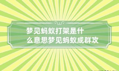 梦见蚂蚁打架是什么意思 梦见蚂蚁成群攻击人类