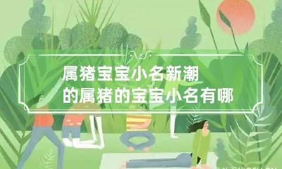 属猪宝宝小名新潮的 属猪的宝宝小名有哪些?
