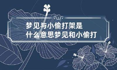 梦见与小偷打架是什么意思 梦见和小偷打仗是怎么回事