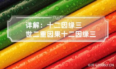 详解：十二因缘三世二重因果 十二因缘三世两重因果图