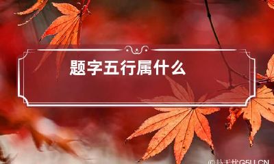 题字五行属什么