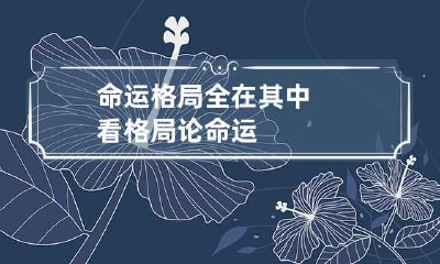 命运格局全在其中 看格局论命运