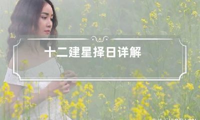 十二建星择日详解