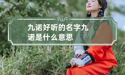 九诺好听的名字 九诺是什么意思