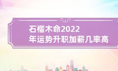 石榴木命2022年运势 升职加薪几率高
